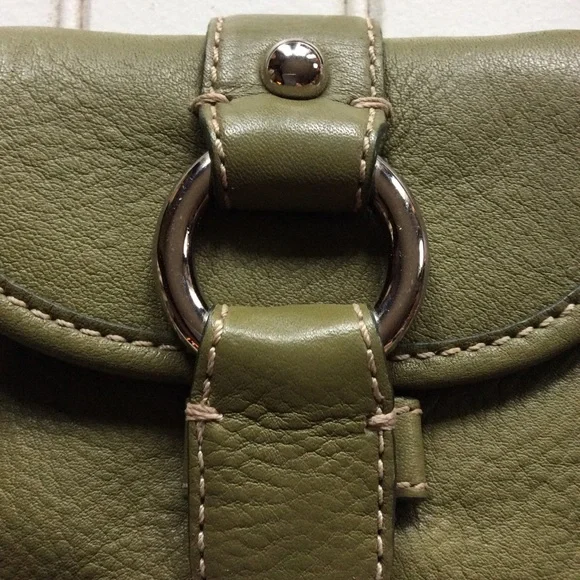 Banana Republic Green Leather Handbag /Wristlet - Picture 10 of 13